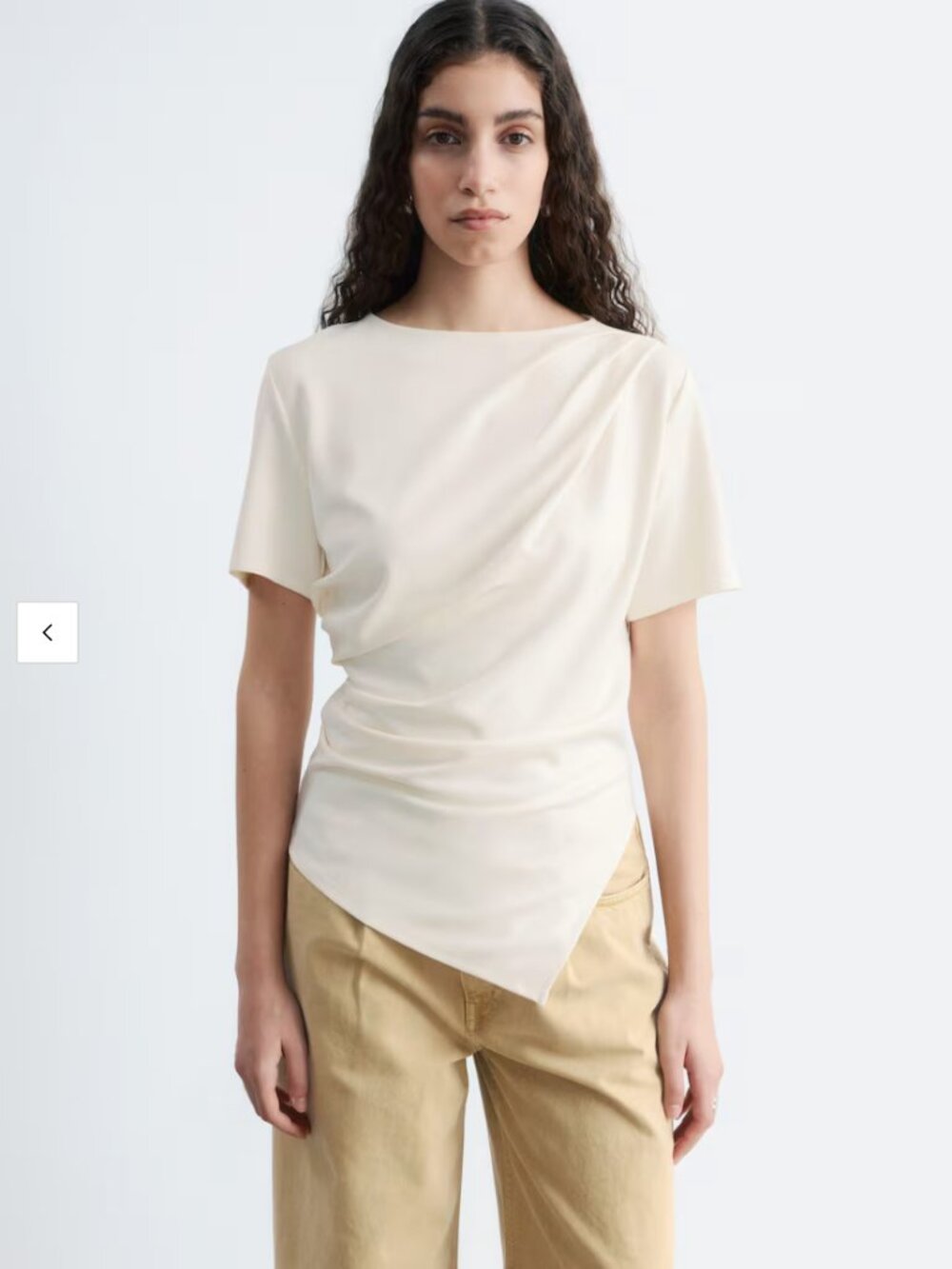 & Other Stories Draped Asymmetric T-shirt